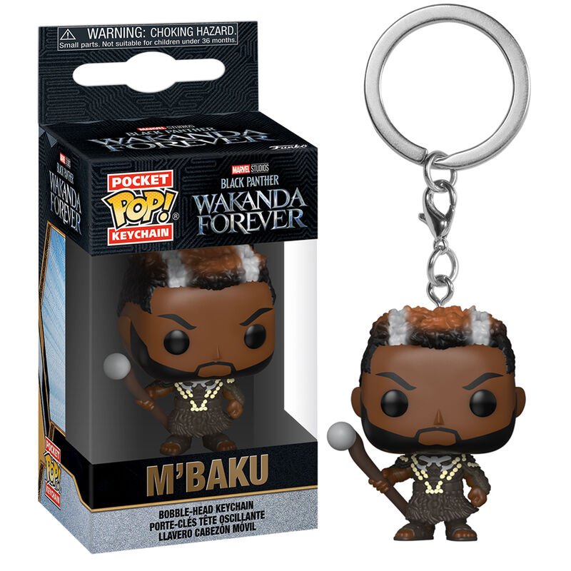 POP! Black Panther: Wakanda Forever Pocket Vinyl Keychains 4 cm M'Baku - Roupa e acessórios - Funko