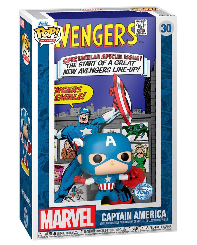 POP! Comic Cover Marvel Avengers Captain America Exclusive - Edição Especial - Colecionáveis - Funko