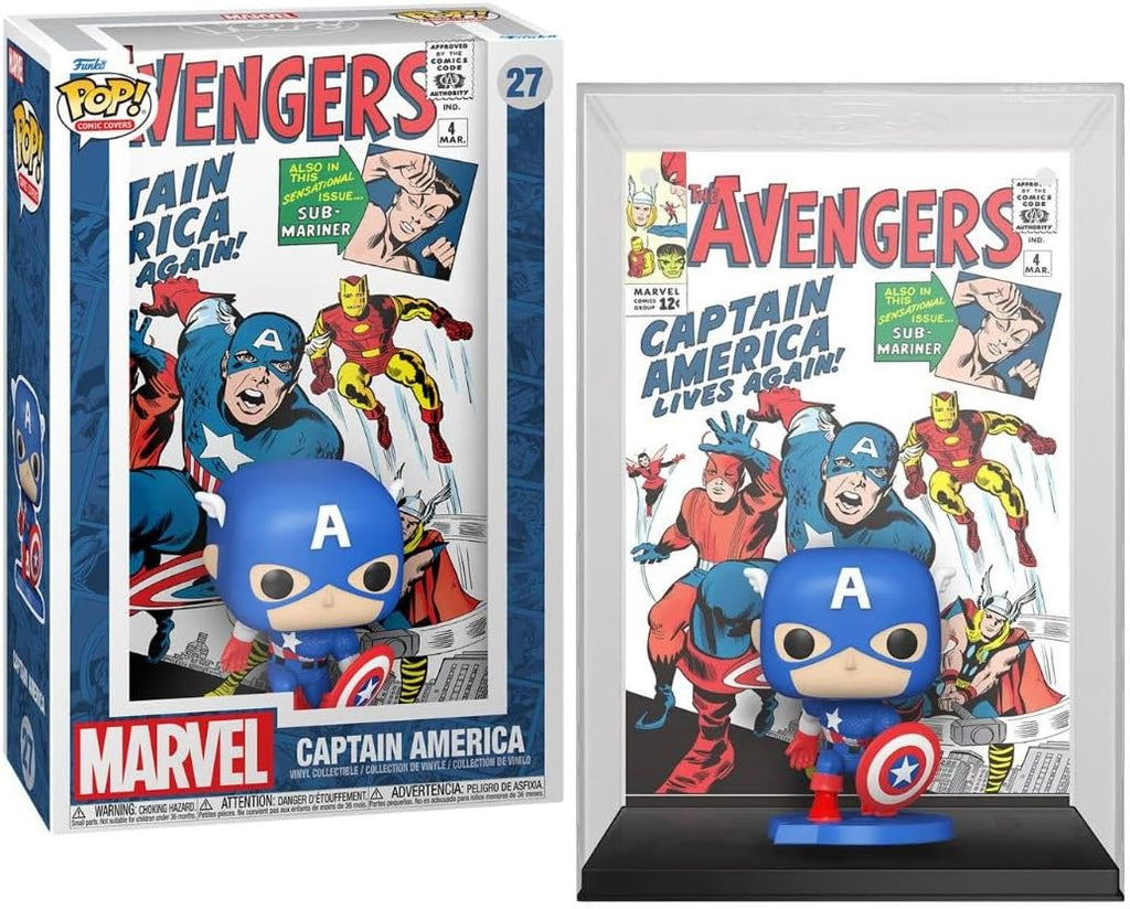 POP! Comic Cover Marvel Vinyl Figure Avengers 4 (1963) Captain America 9 cm - Colecionáveis - Funko