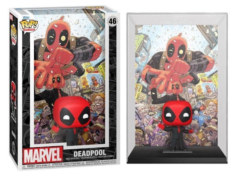POP! Comic Cover Marvel Vinyl Figure Deadpool (2025) 1 Deadpool in Black Suit - Colecionáveis - Funko