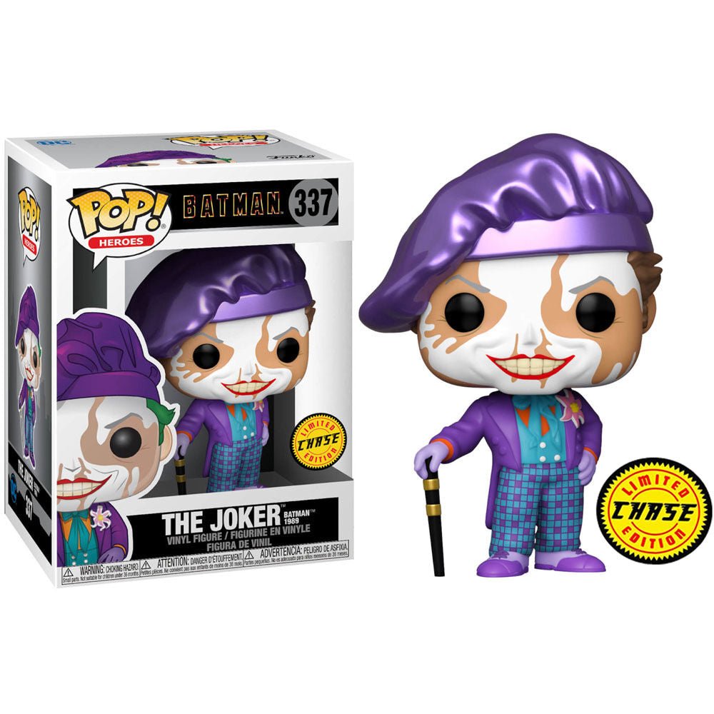 POP! DC Comics Batman 1989 Joker com Chapéu - Chase Edição Especial 9cm - Colecionáveis - Funko