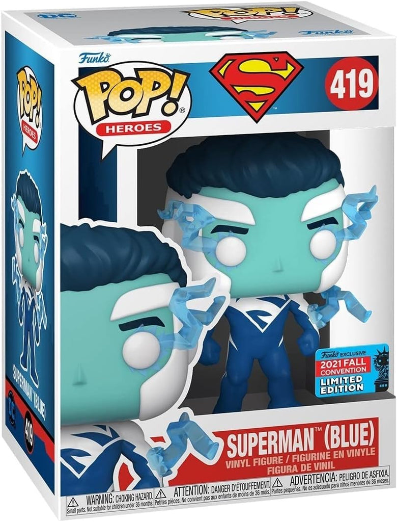 POP! DC Comics Vinyl Figure Superman Blue Exclusive (NYCC/Fall Comic Con) 9 cm - Colecionáveis - Funko