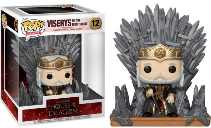 POP! Deluxe House of the Dragon Vinyl Figure Viserys on Throne 20cm - Colecionáveis - Funko