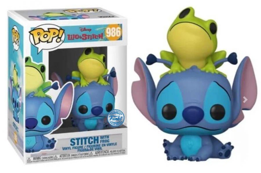 POP! Disney Lilo & Stitch - Stitch com Sapo Exclusivo 10cm - Colecionáveis - Funko