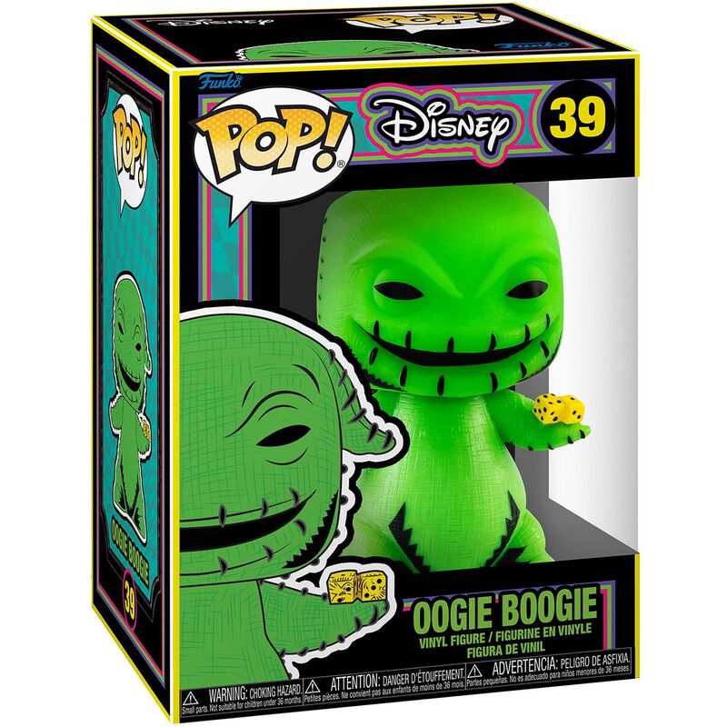 POP! Disney Nightmare Before Christmas: Oogie Boogie Blacklight 9 cm - Colecionáveis - Funko