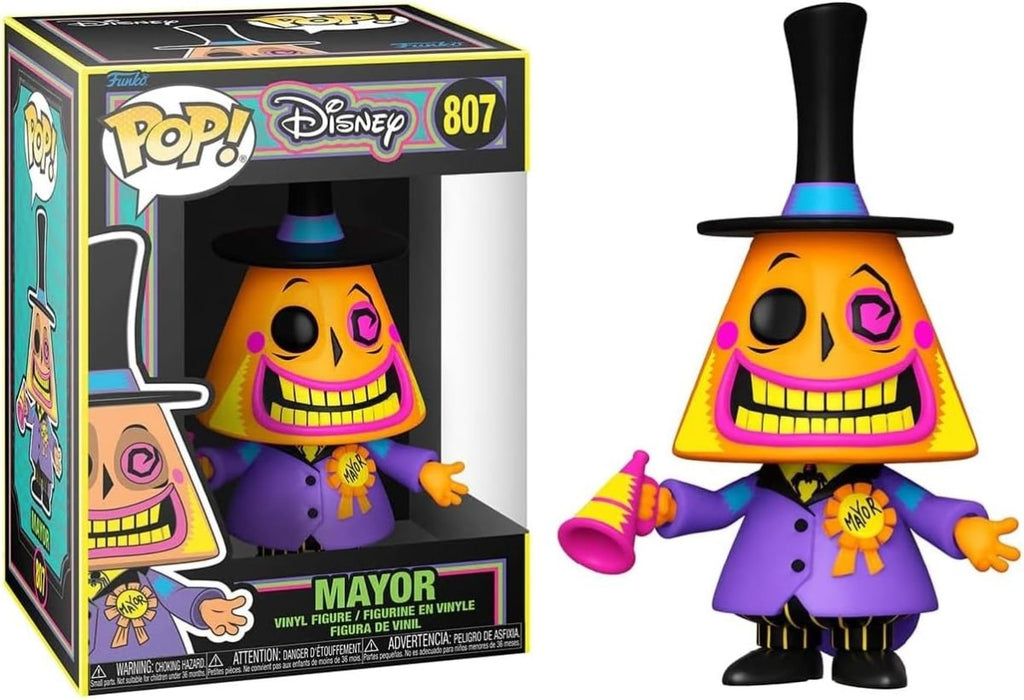 POP! Disney Nightmare before Christmas Vinyl Figure Mayor (BLKLT) 9 cm - Colecionáveis - Funko