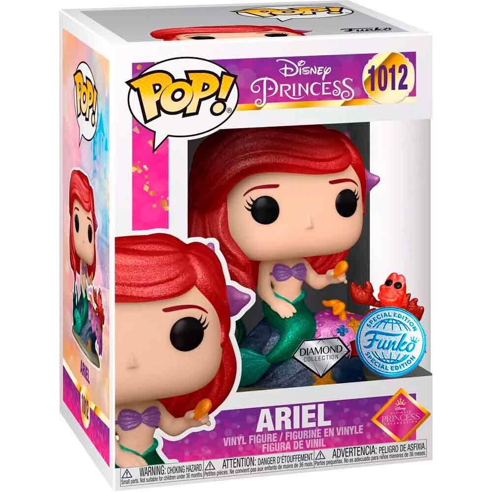 POP! Disney Princess Ariel - Edição Exclusiva Diamond Glitter 9 cm - Colecionáveis - Funko