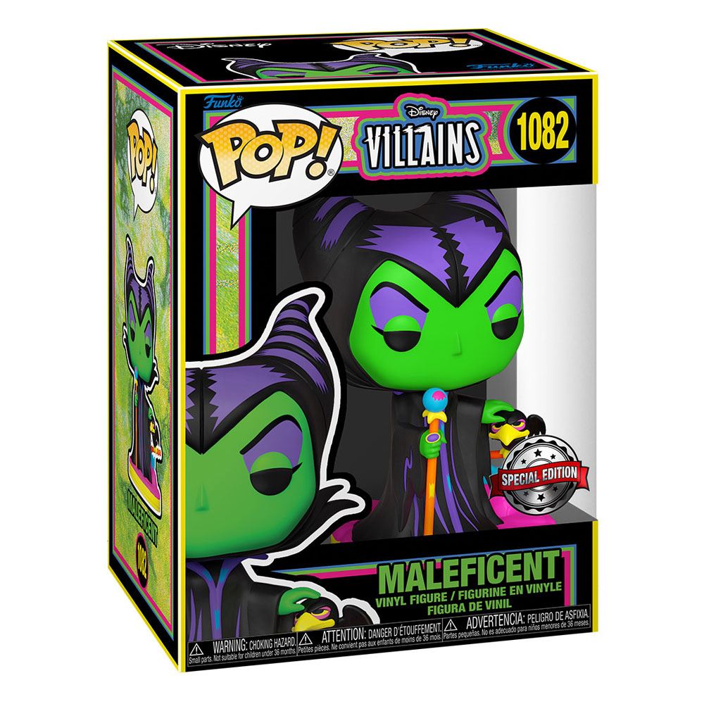 POP! Disney Villains Vinyl Figure Maleficent Blacklight 9 cm Exclusive - Toys - Funko