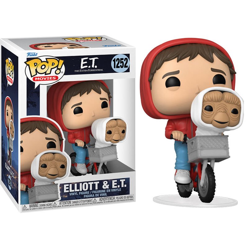 POP! E.T. the Extra - Terrestrial 40th - Elliot with ET in Bike Basket 9 cm - Toys - Funko