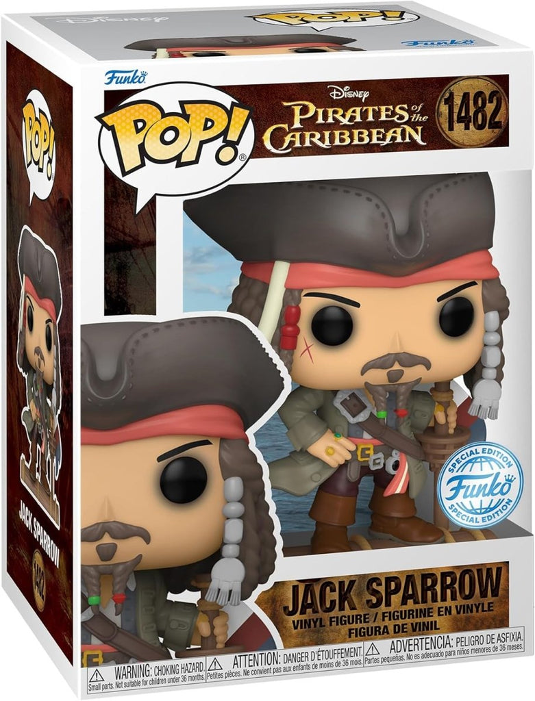 POP! Filmes: Pirates of the Caribbean - Captain Jack Sparrow Exclusivo 9cm - Colecionáveis - Funko