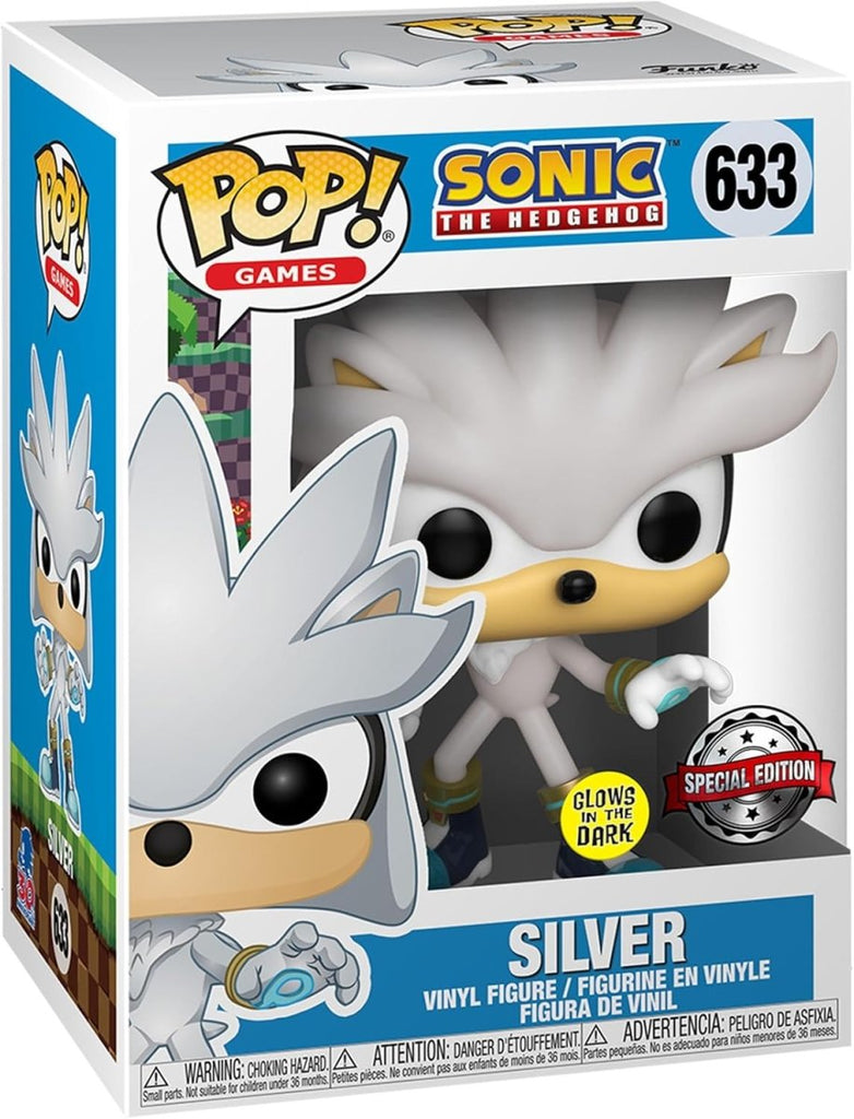 POP! Games: Sonic The Hedgehog 30th - Silver The Hedgehog Exclusivo 9cm - Colecionáveis - Funko