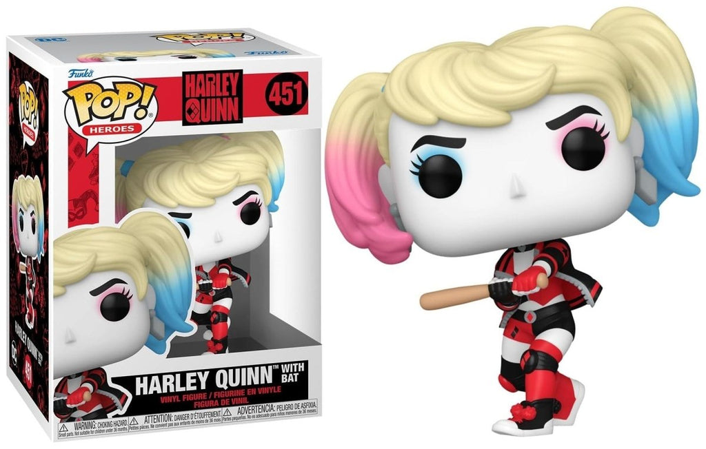 POP! Heroes DC Comics: Harley Quinn Takeover Vinyl Figure Harley with Bat 9 cm - Colecionáveis - Funko