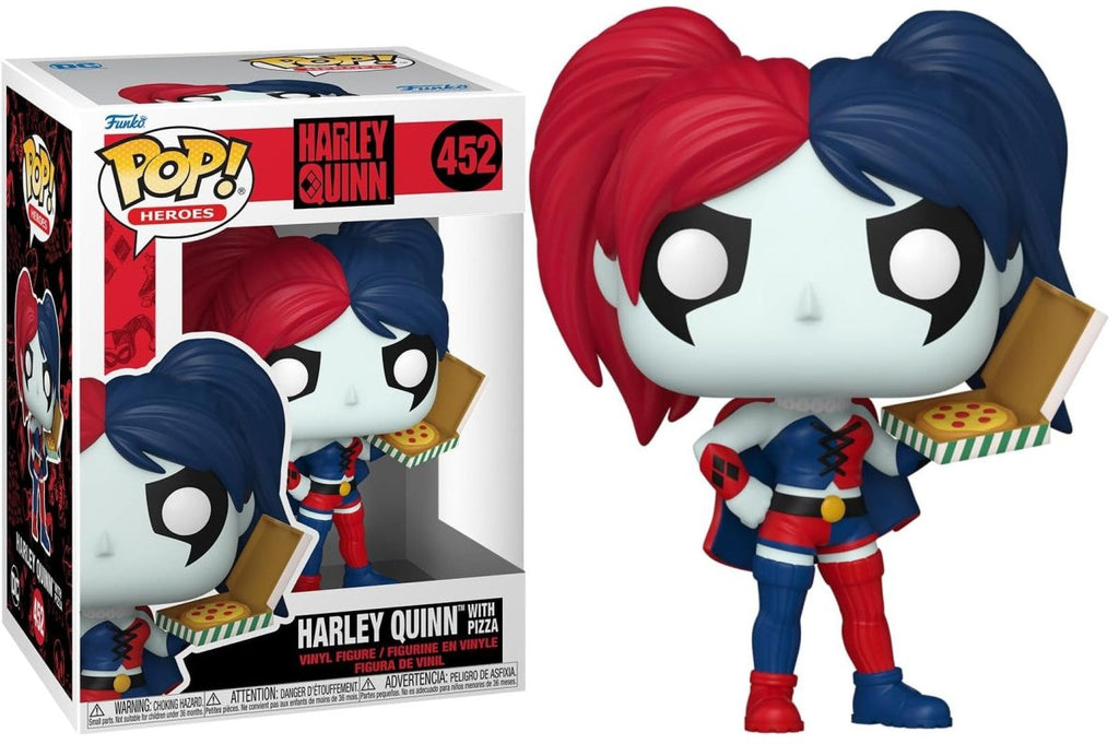POP! Heroes DC Comics: Harley Quinn Takeover Vinyl Figure Harley with Pizza 9 cm - Colecionáveis - Funko