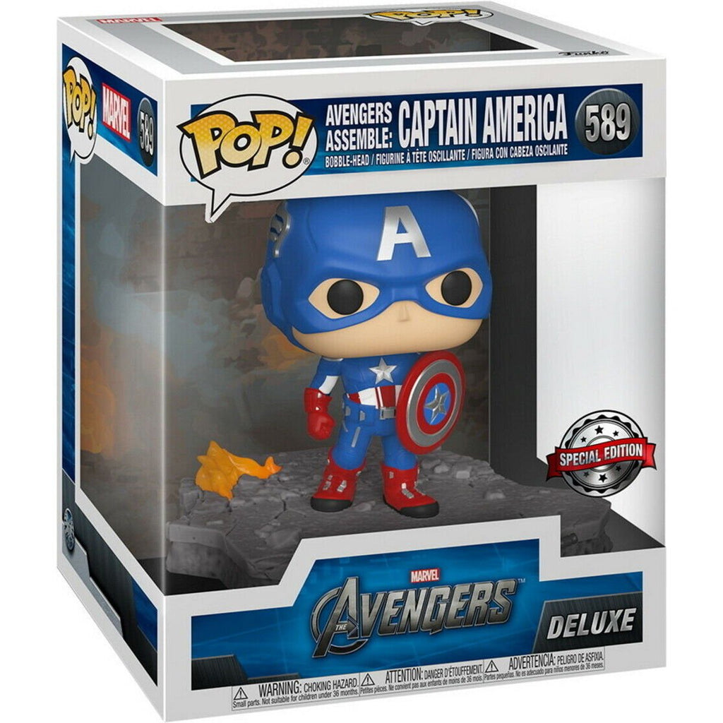 POP! Marvel Avengers Deluxe Vinyl Figure Captain America (Assemble) 9 cm - Toys - Funko