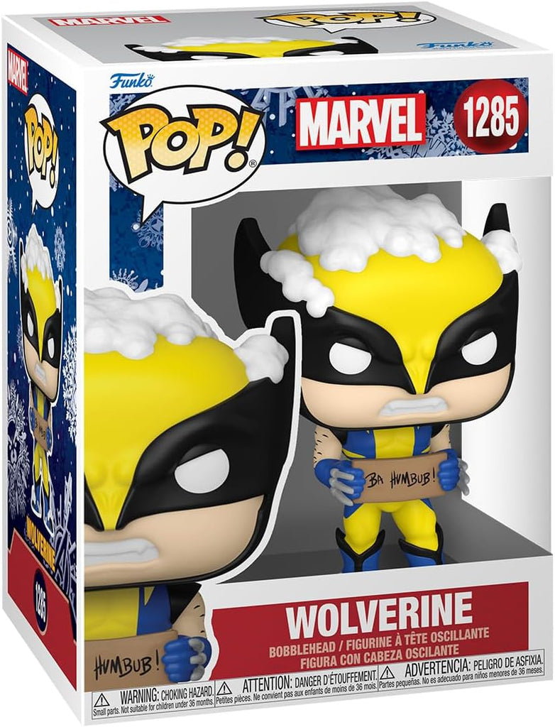POP! Marvel Holiday Vinyl Figure Wolverine w/ Sign 9 cm - Colecionáveis - Funko