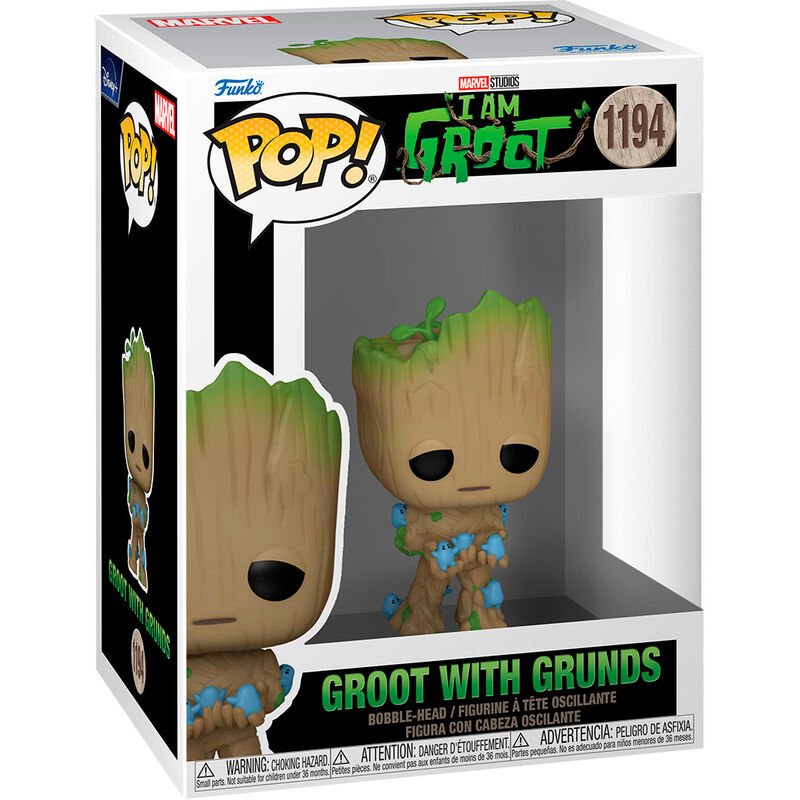 POP! Marvel I Am Groot - Vinyl Figure Groot with Grunds 9 cm - Toys - Funko