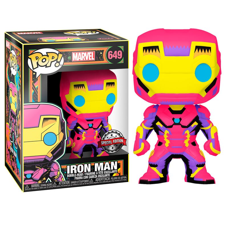POP! Marvel Iron Man Black Light Exclusive 9 cm - Toys - Funko