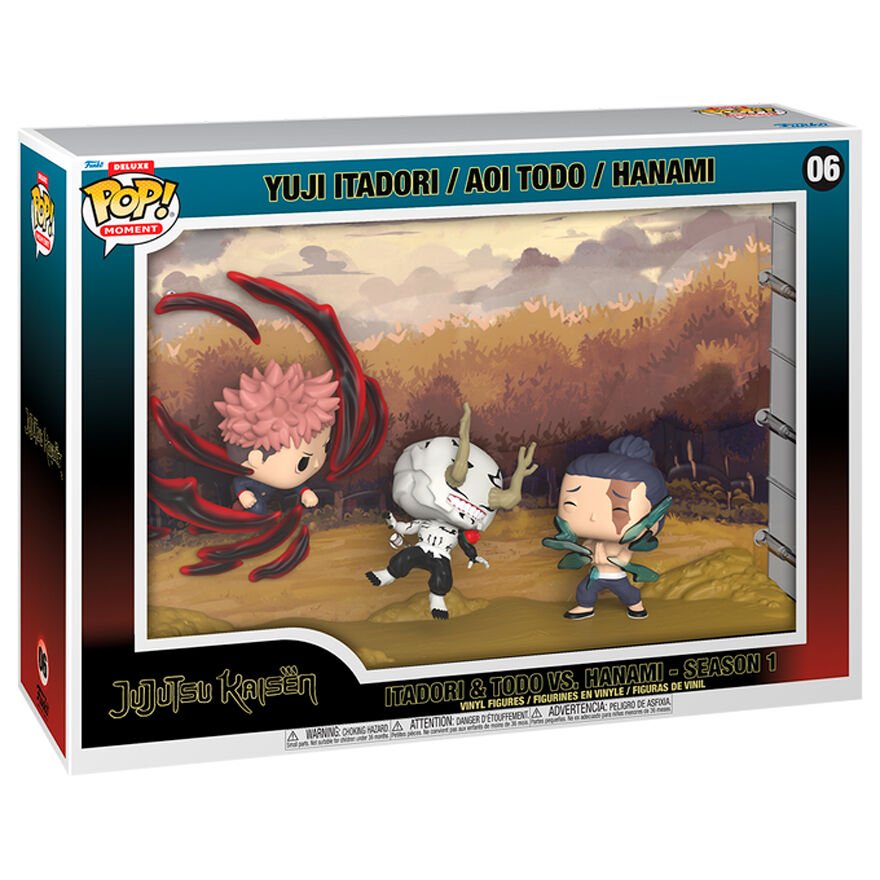 POP! Moment Deluxe Jujutsu Kaisen - Itadori & Todo vs Hanami 9 cm - Colecionáveis - Funko