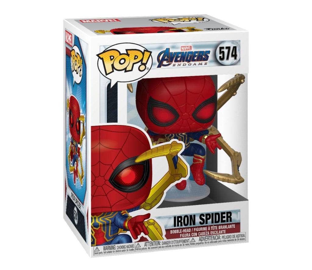 POP! Movies Avengers Endgame Vinyl Figure Iron Spider Man w/Nano Gauntlet 9 cm - Toys - Funko
