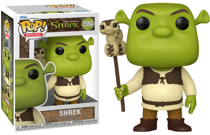 POP! Movies Shrek Vinyl Figure 30th Anniversary Shrek w/Snake 9 cm - Colecionáveis - Funko