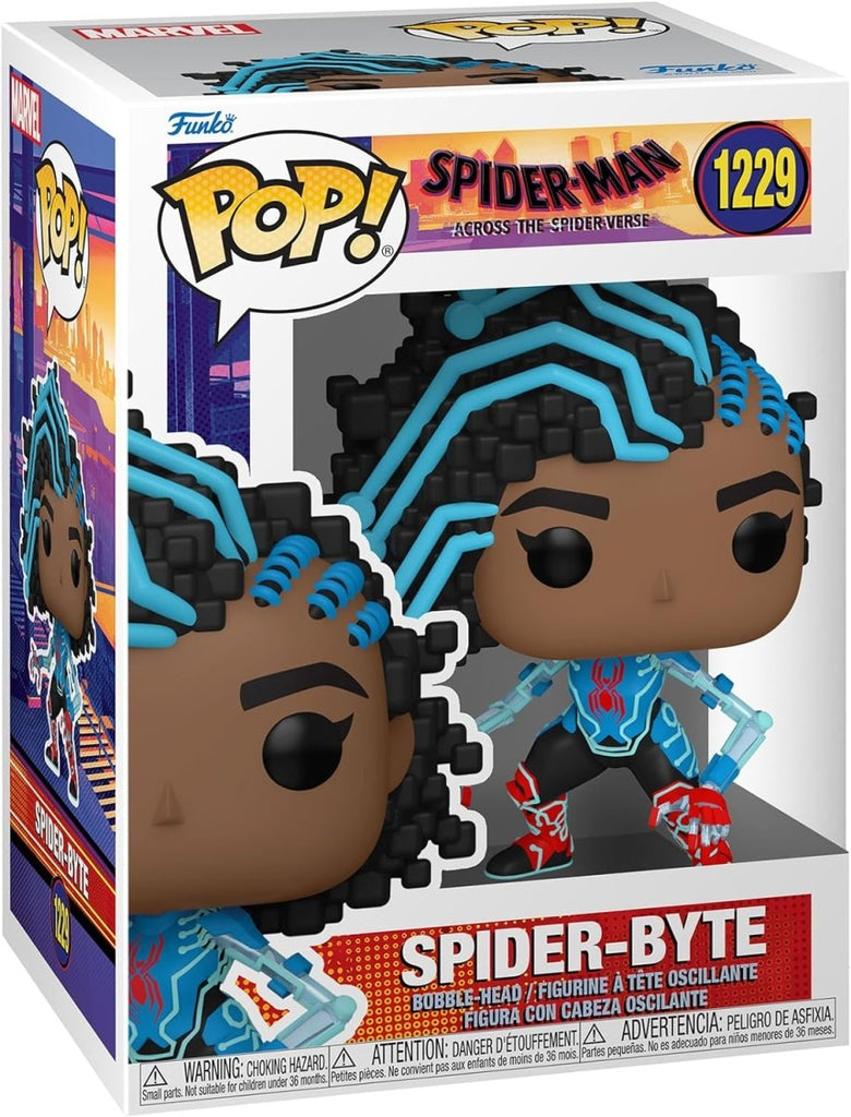 POP! Movies Spider - Man: Across the Spider - Verse Vinyl Figure Spider - Byte 9 cm - Colecionáveis - Funko