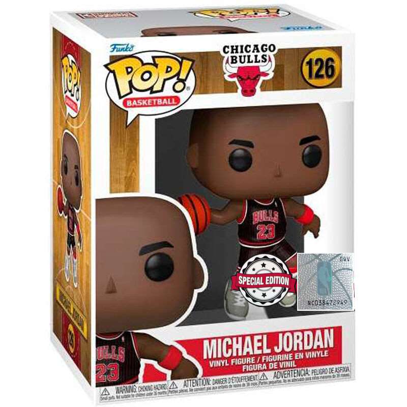 POP! NBA Chicago Bulls Michael Jordan with Jordans Rare Exclusive 9 cm - Colecionáveis - Funko