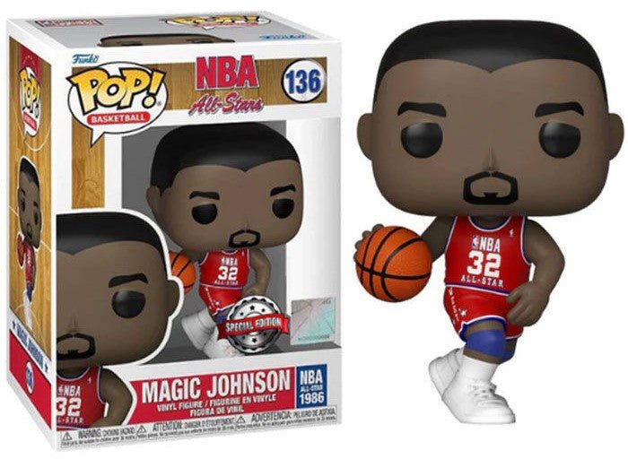 POP! NBA Legends Magic Johnson Exclusive 9 cm - Colecionáveis - Funko