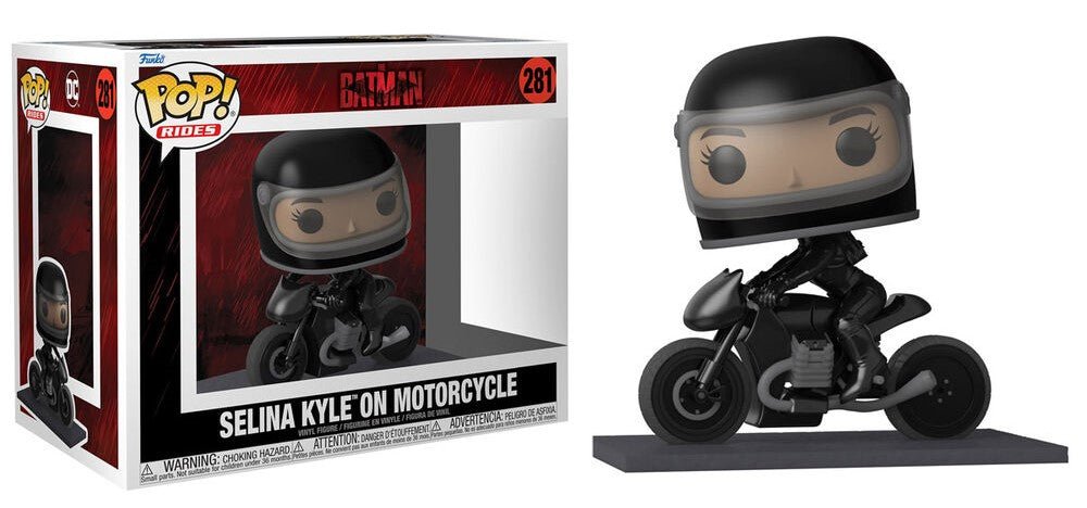 POP! Rides Deluxe Batman Vinyl Figure Selina on Motorcycle 15 cm - Colecionáveis - Funko