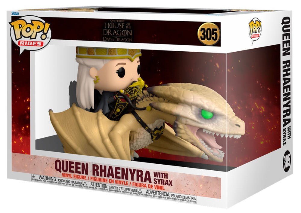 POP! Rides Super Deluxe House of the Dragon Vinyl Figure Rhaenyra w/ Syrax 15 cm - Colecionáveis - Funko