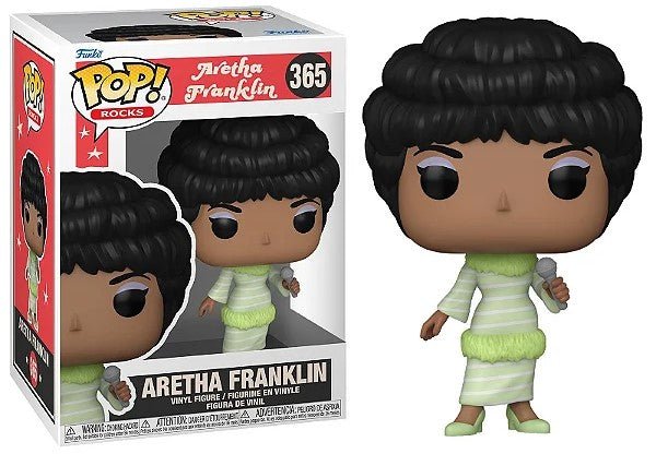 POP! Rocks Aretha Franklin Vinyl Figure Green Dress 9 cm - Colecionáveis - Funko