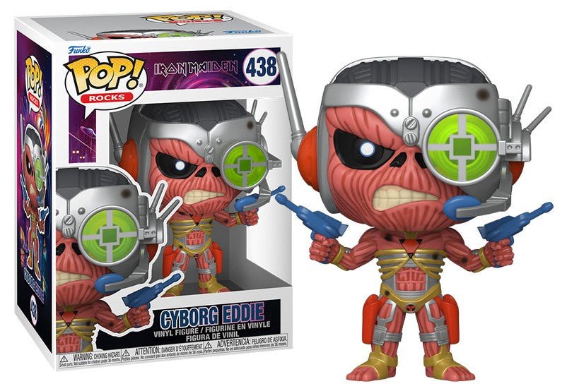 POP! Rocks: Iron Maiden - Cyborg Eddie 9cm - Colecionáveis - Funko