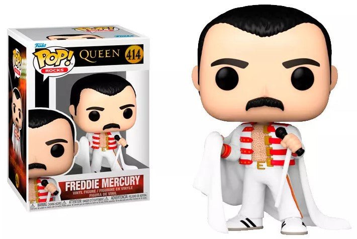 POP! Rocks: Queen - Freddie Mercury com Capa 9cm - Colecionáveis - Funko