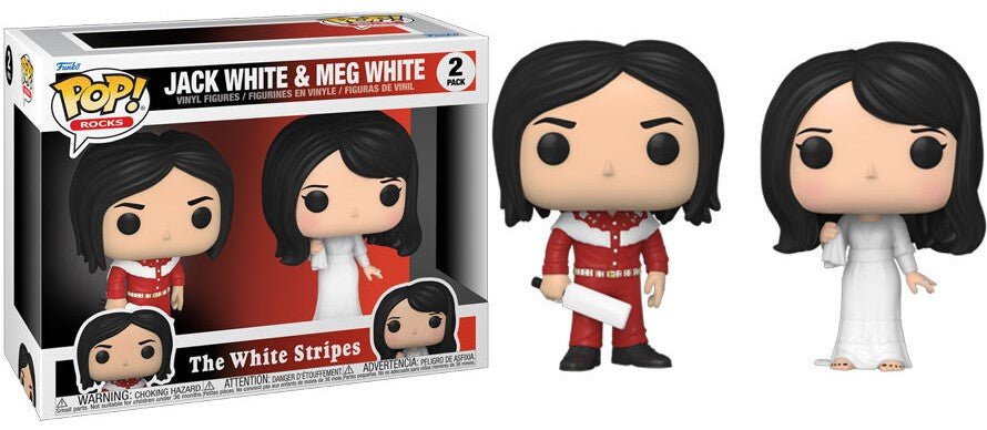 POP! Rocks The White Stripes Vinyl Figures 2 - Pack Jack White & Meg White 9 cm - Colecionáveis - Funko