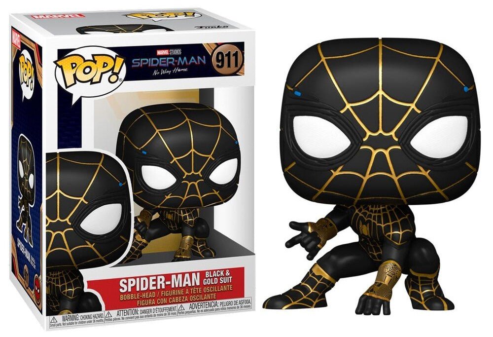 POP! Spider - Man: No Way Home (Black & Gold Suit) 9 cm - Colecionáveis - Funko