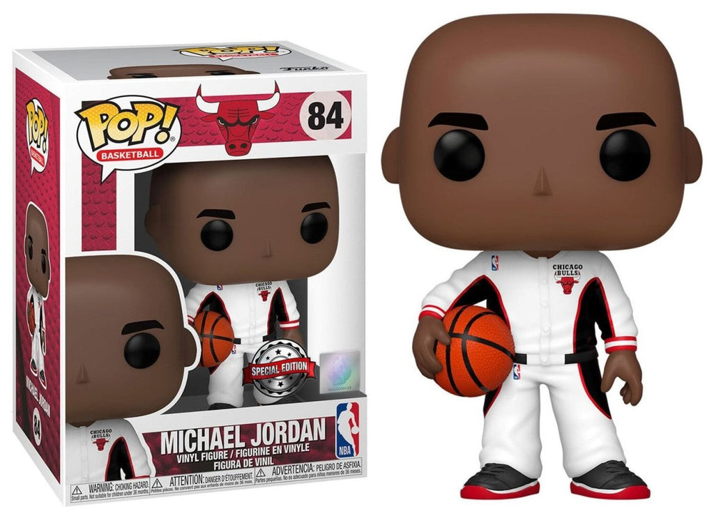 POP! Sports NBA Michael Jordan (Bulls White Warmup) Exclusive 9 cm - Colecionáveis - Funko