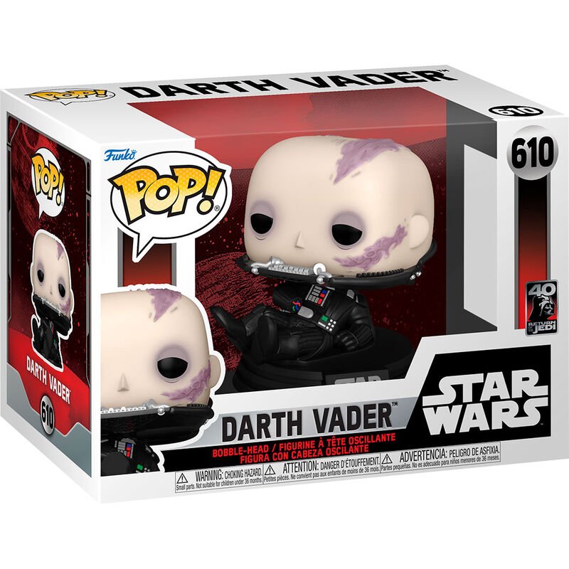 POP! Star Wars Return of the Jedi 40th Anniversary - Vinyl Figure Vader (Unmasked) 9 cm - Toys - Funko