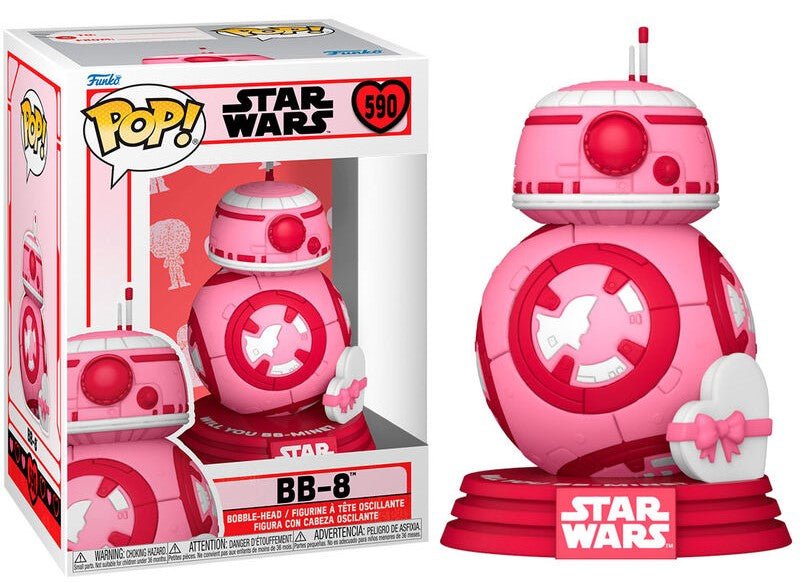 POP! Star Wars Valentines Vinyl Figure BB - 8 9 cm - Colecionáveis - Funko