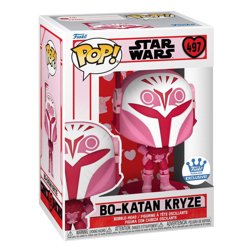 POP! Star Wars Valentines Vinyl Figure Bo Katan Exclusive 9 cm - Colecionáveis - Funko