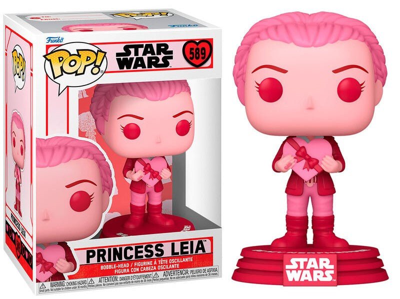 POP! Star Wars Valentines Vinyl Figure Leia 9 cm - Colecionáveis - Funko