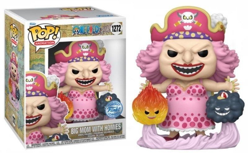 POP! Super: One Piece - Big Mom w/Homies 15 cm Exclusive - Colecionáveis - Funko