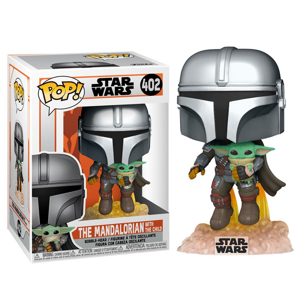 POP! TV Star Wars The Mandalorian Mando Flying with Jet Pack 9 cm - Toys - Funko
