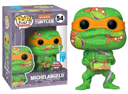POP! Tartarugas Ninja 2 Michelangelo Exclusive 9 cm - Funko Art Series 54 - Colecionáveis - Funko
