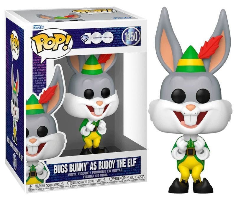 POP! Warner Bros 100th Anniversary Bugs Bunny As Buddy The Elf 9 cm - Colecionáveis - Funko