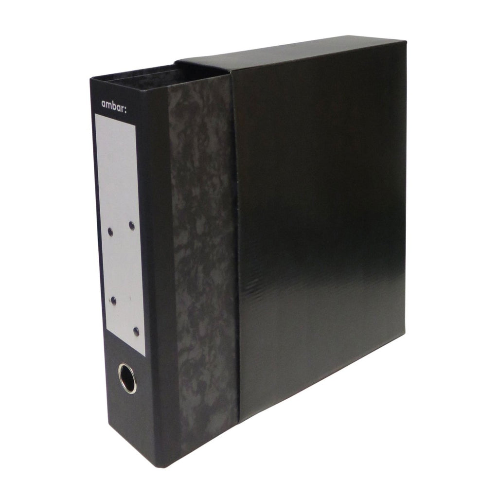 Pasta de Arquivo com Caixa A4 L/80mm Preto Ambar Classic - Papelaria - AMBAR