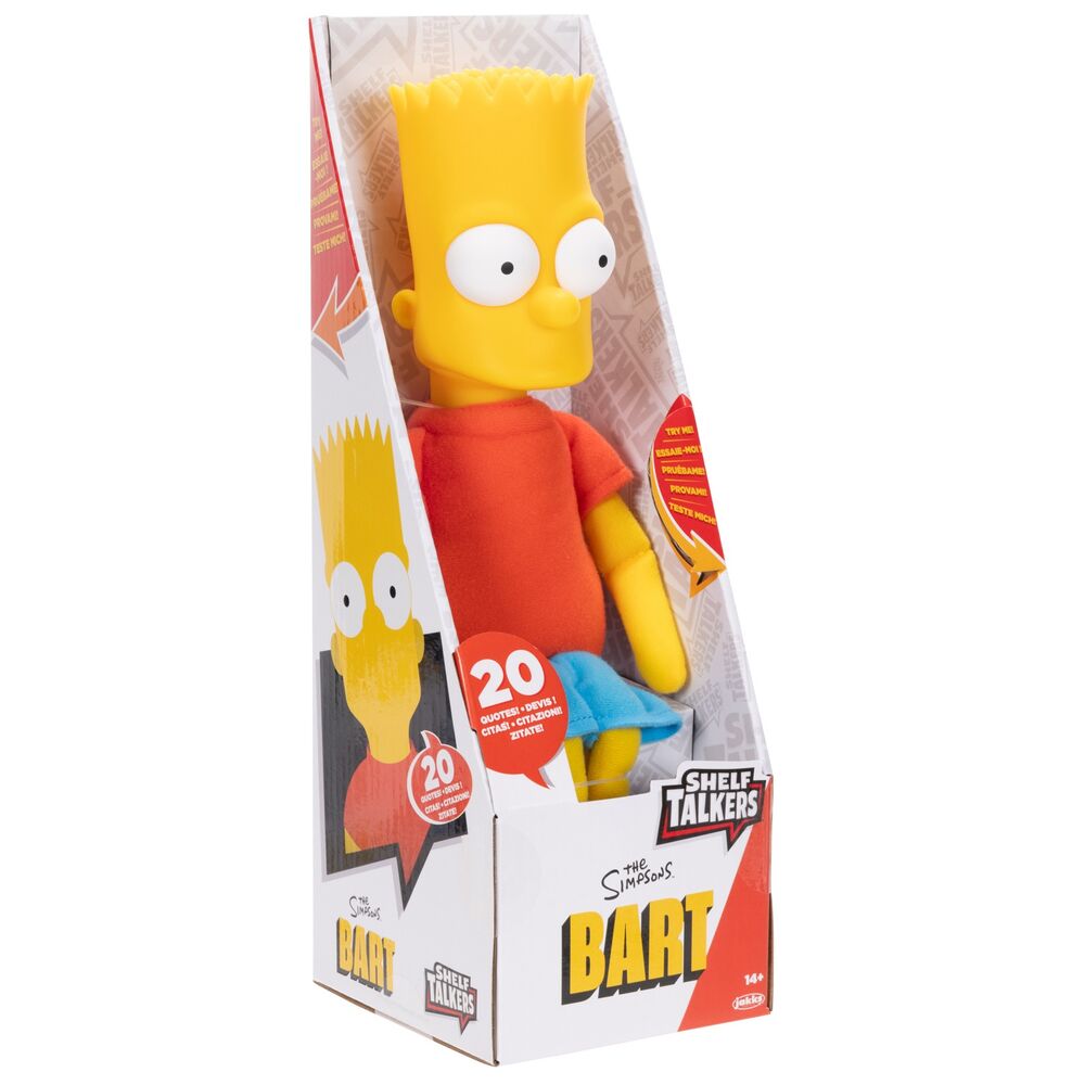 Peluche Falante Bart Simpson 33cm - The Simpsons Shelf Talkers - Inglês - Toys - Jakks Pacific