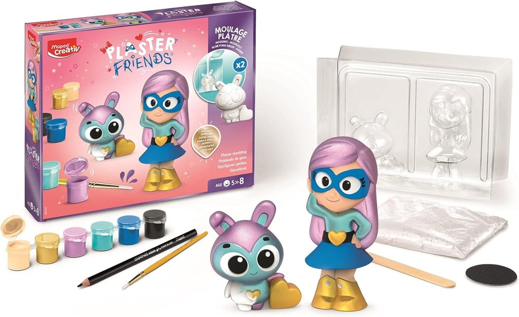 Plaster Friends Maped Creativ 907219 - Conjunto de Gesso para Modelar e Pintar - Toys - MAPED
