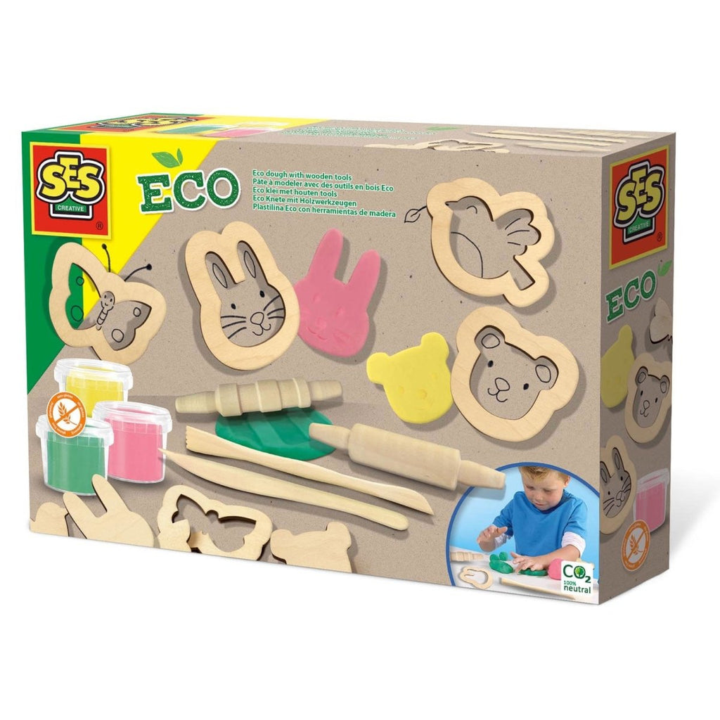 Plasticina C/ Acessórios de Madeira Eco Ses Dough 24917 - Toys - SES