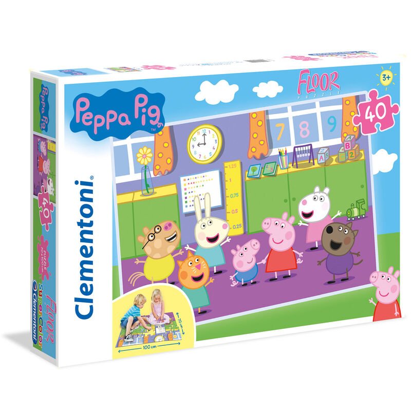 Puzzle Floor Peppa Pig 40 Peças - Diversão Colorida no Chão! - Jogos e Puzzles - Clementoni