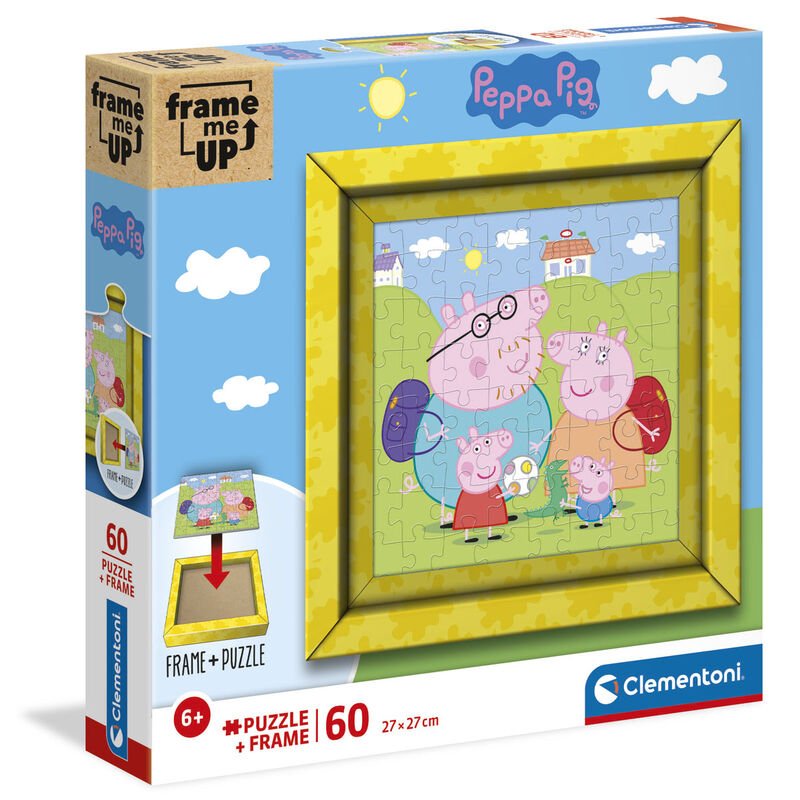 Puzzle Frame Me Up Peppa Pig 60 Peças - Transforme em Quadro! - Jogos e Puzzles - Clementoni