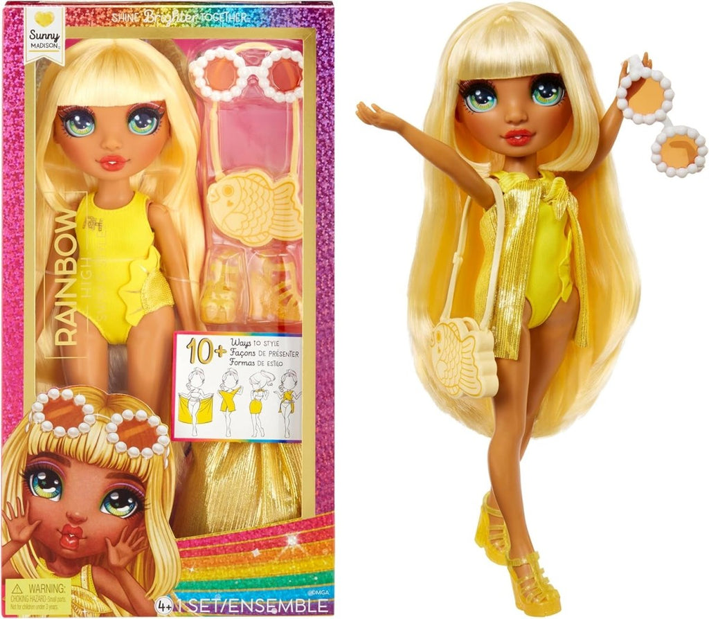 Rainbow High Sunny "Under the Sun" – Boneca Articulada de 25 cm - Toys - MGA